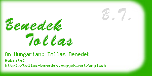 benedek tollas business card